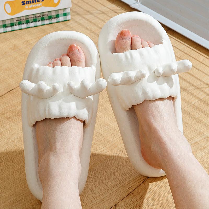 Cute Deer Horn Slippers - Snooze Soles