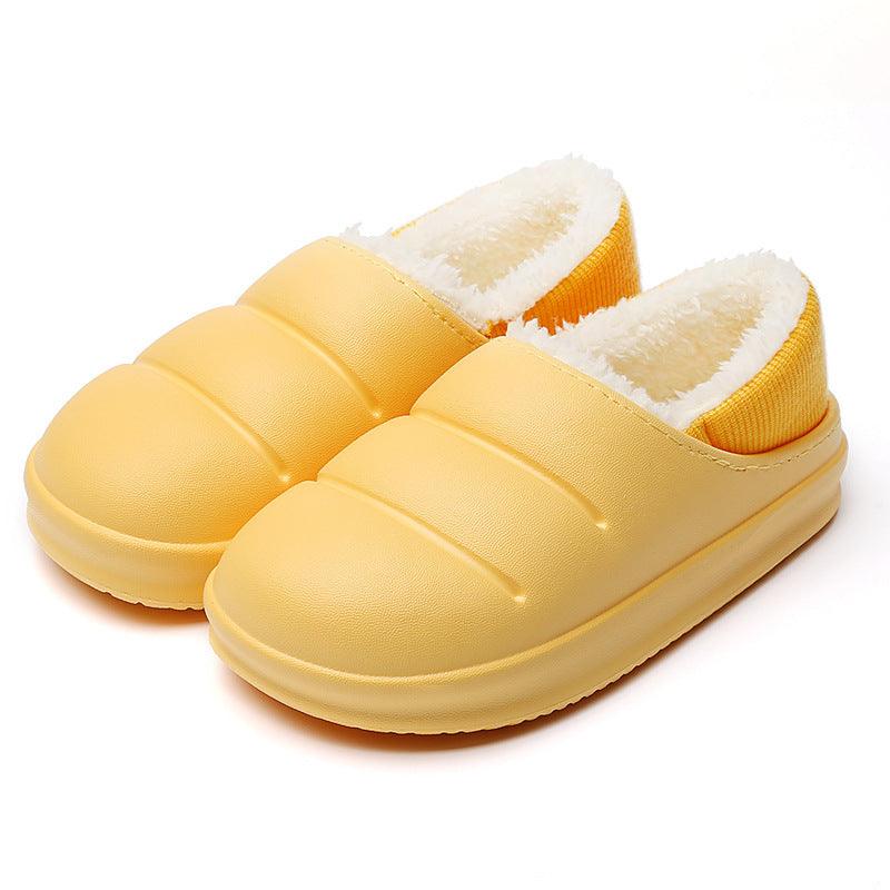 Couple Cotton Slippers Wiomen Winter Warm House Shoes Waterproof Garden Slipper - Snooze Soles