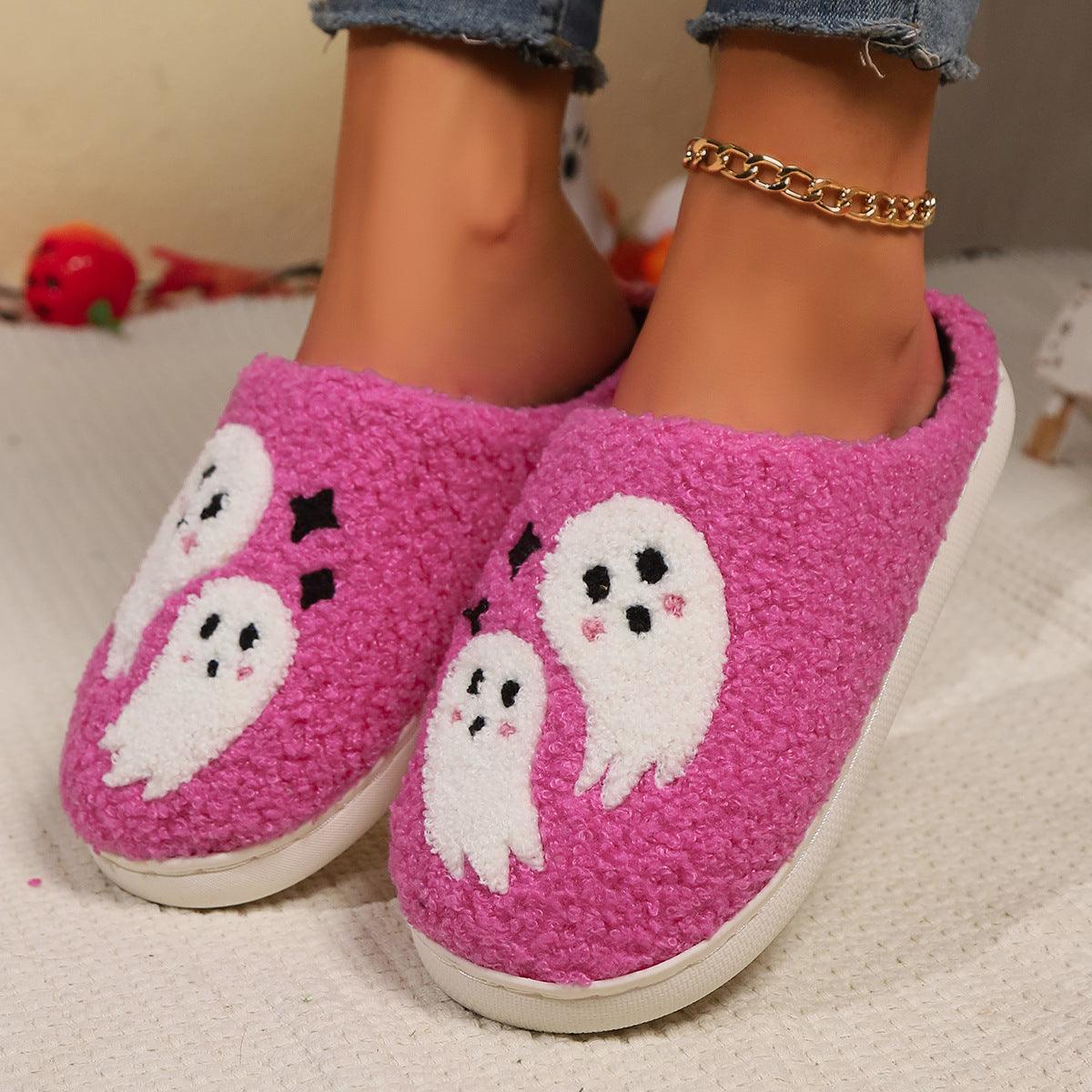 Halloween Cartoon Ghost Hausschuhe - Snooze Soles